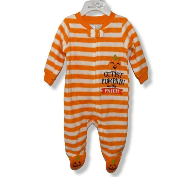 Koala Baby Soft Halloween Striped Footie Pajamas 3-6M - Picture 1 of 9